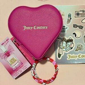 Juicy Couture Fuchsia Heart Jewelry Case